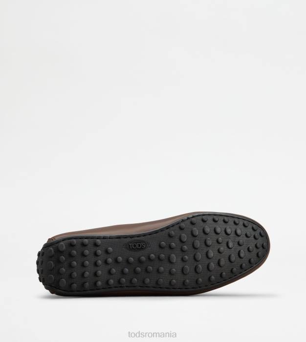 pantofi de conducere city gommino din piele bărbați Tod's 080D771 maro