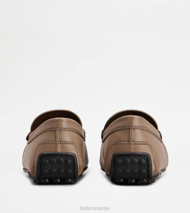 pantofi de conducere city gommino din piele bărbați Tod's 080D773 bej