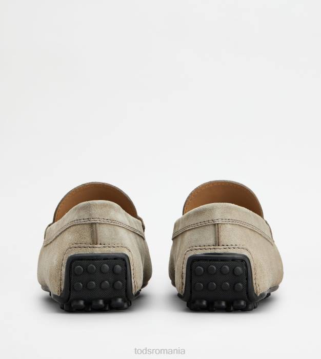 pantofi de conducere city gommino din piele intoarsa bărbați Tod's 080D753 bej