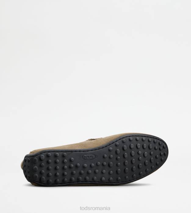 pantofi de conducere city gommino din piele intoarsa bărbați Tod's 080D759 bej
