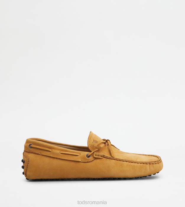 pantofi gommino din nubuc bărbați Tod's 080D744 galben