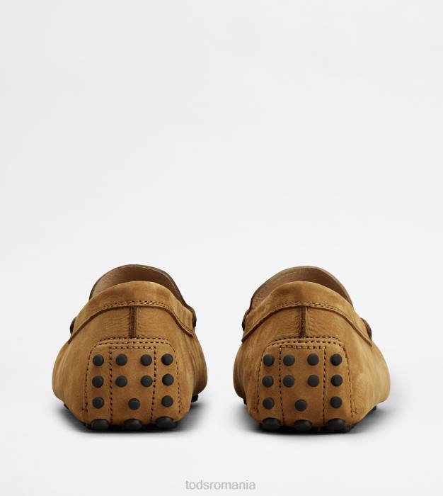 pantofi gommino din nubuc bărbați Tod's 080D763 maro