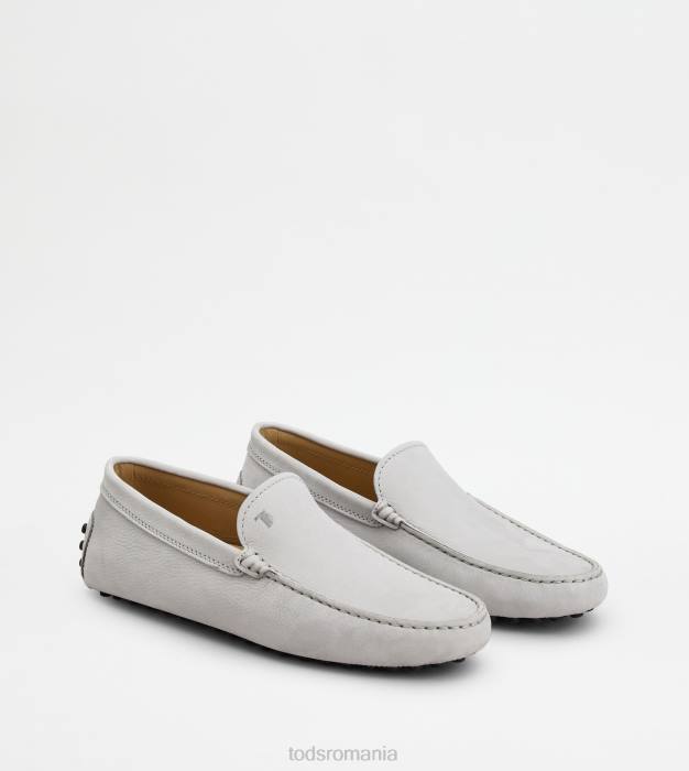 pantofi gommino din nubuc bărbați Tod's 080D764 albastru deschis