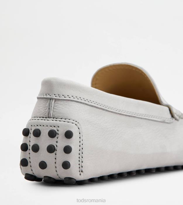 pantofi gommino din nubuc bărbați Tod's 080D764 albastru deschis