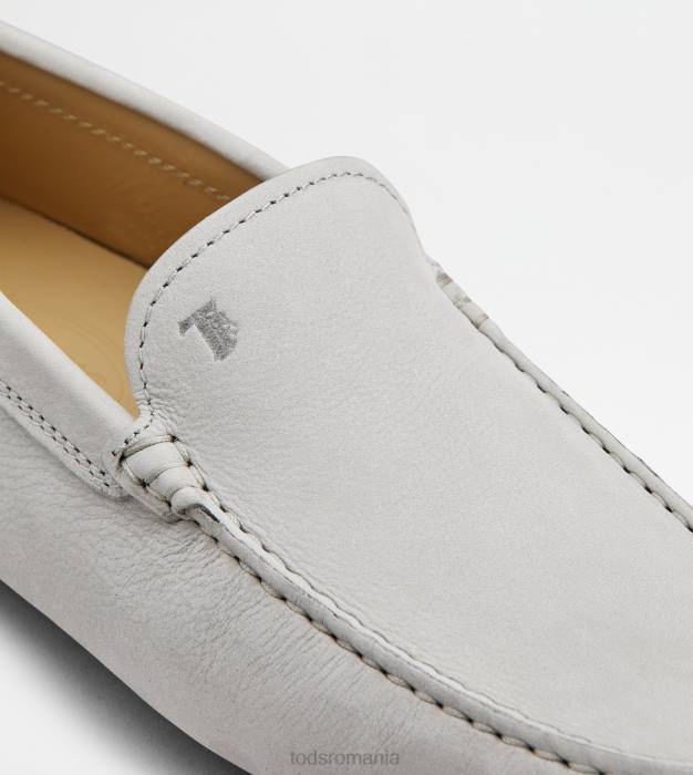 pantofi gommino din nubuc bărbați Tod's 080D764 albastru deschis