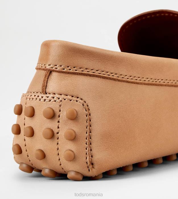 pantofi gommino din piele bărbați Tod's 080D729 bej