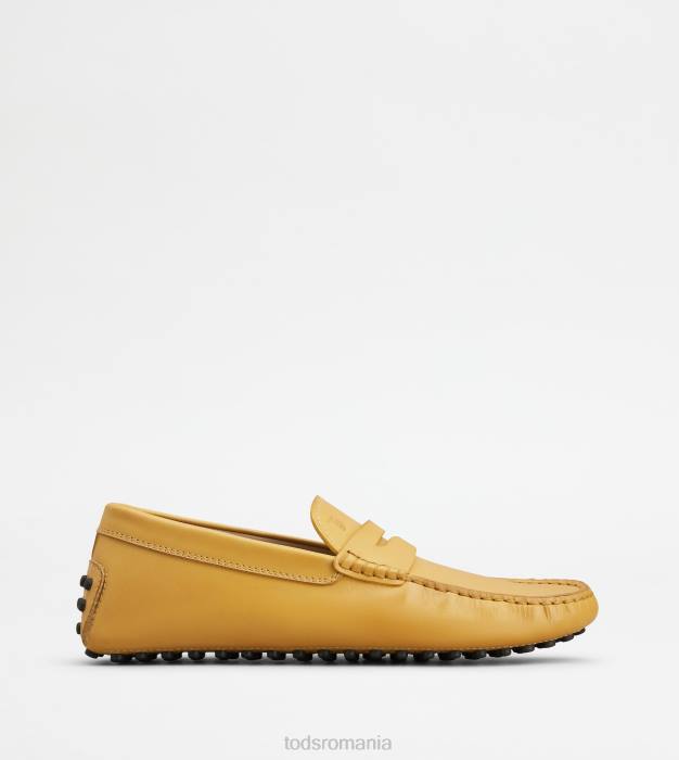 pantofi gommino din piele bărbați Tod's 080D731 galben