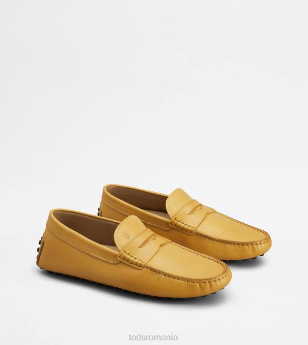 pantofi gommino din piele bărbați Tod's 080D731 galben