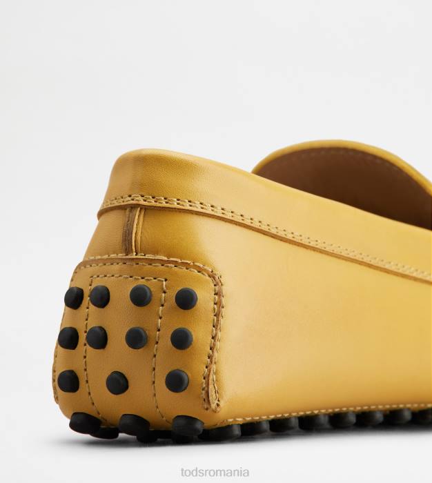 pantofi gommino din piele bărbați Tod's 080D731 galben