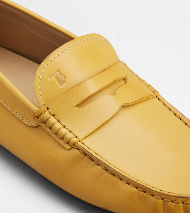 pantofi gommino din piele bărbați Tod's 080D731 galben