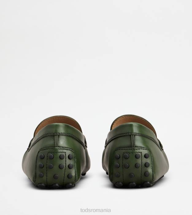 pantofi gommino din piele bărbați Tod's 080D736 verde