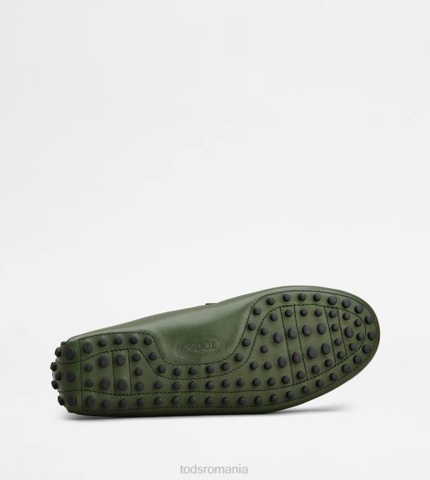pantofi gommino din piele bărbați Tod's 080D736 verde