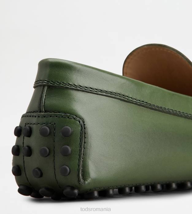pantofi gommino din piele bărbați Tod's 080D736 verde