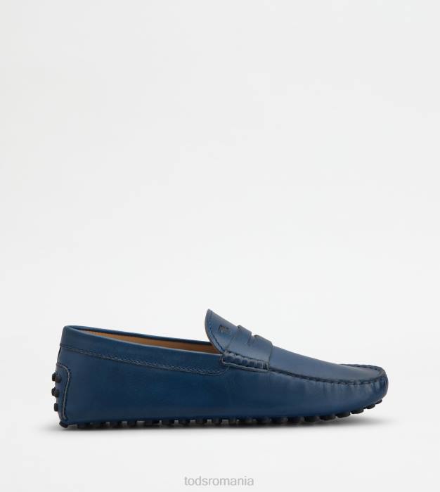 pantofi gommino din piele bărbați Tod's 080D738 albastru