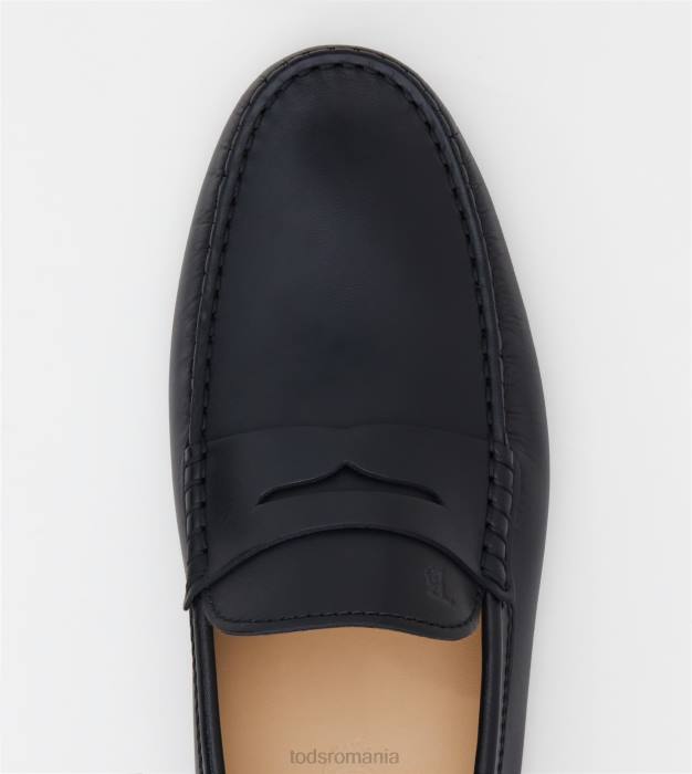 pantofi gommino din piele bărbați Tod's 080D740 negru