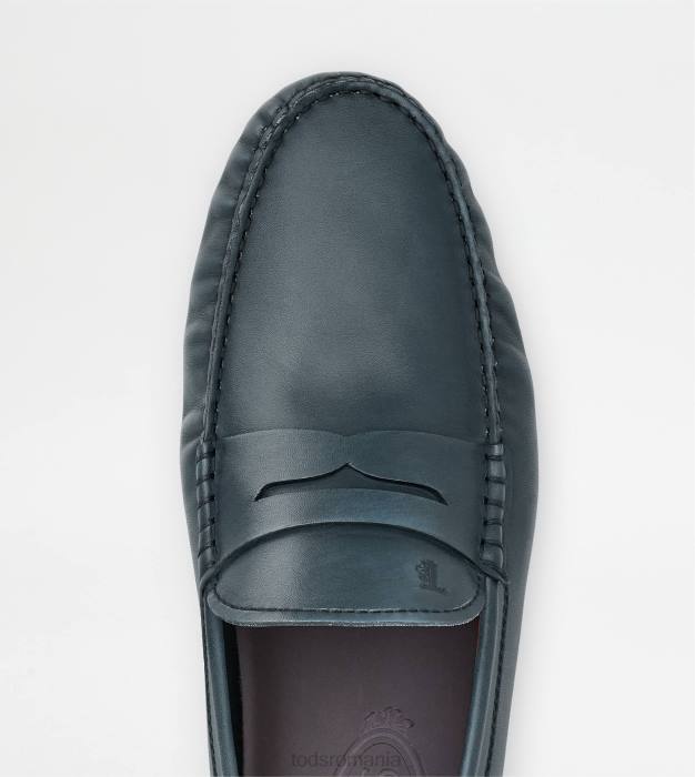 pantofi gommino din piele bărbați Tod's 080D778 albastru