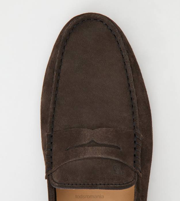 pantofi gommino din piele intoarsa bărbați Tod's 080D734 maro