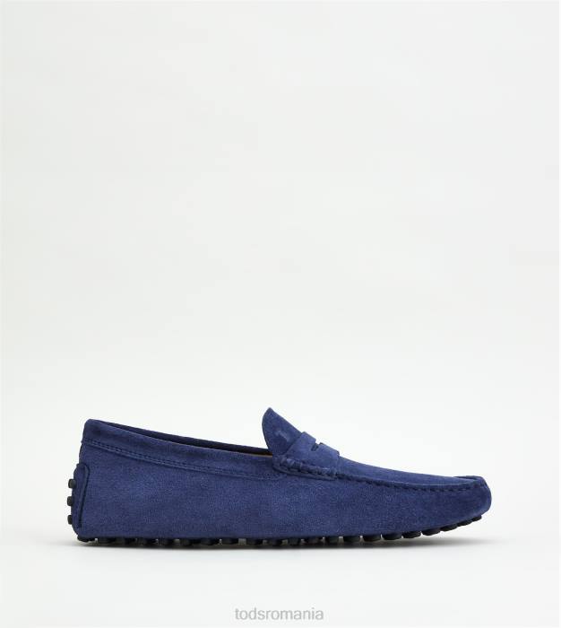 pantofi gommino din piele intoarsa bărbați Tod's 080D737 albastru
