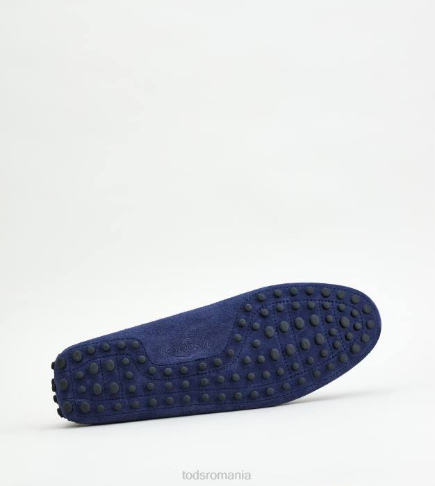pantofi gommino din piele intoarsa bărbați Tod's 080D737 albastru
