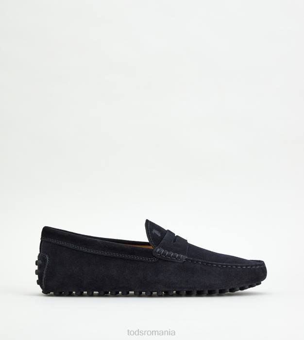 pantofi gommino din piele intoarsa bărbați Tod's 080D739 negru