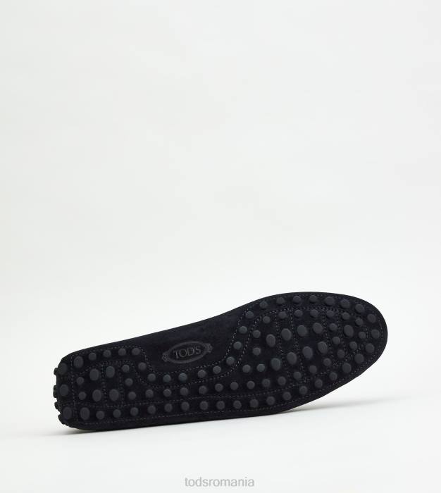 pantofi gommino din piele intoarsa bărbați Tod's 080D739 negru