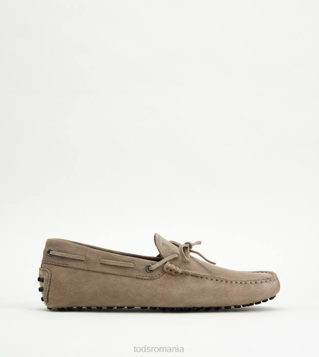 pantofi gommino din piele intoarsa bărbați Tod's 080D747 maro
