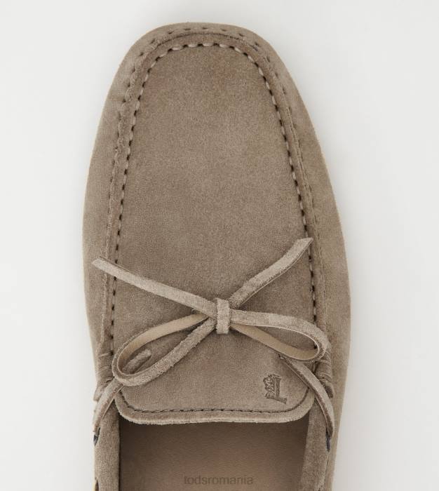 pantofi gommino din piele intoarsa bărbați Tod's 080D747 maro