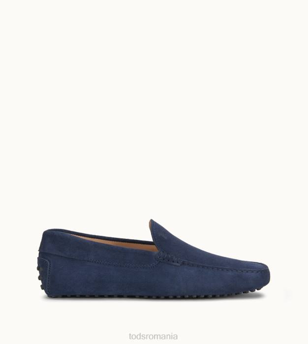 pantofi gommino din piele intoarsa bărbați Tod's 080D761 albastru