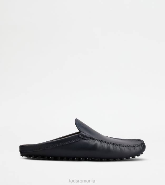 pantofi gommino mule din piele bărbați Tod's 080D762 albastru