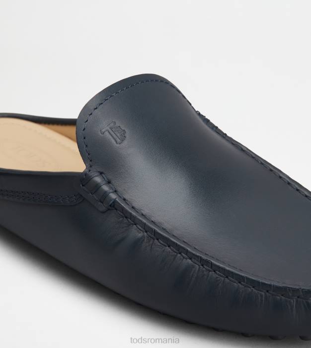 pantofi gommino mule din piele bărbați Tod's 080D762 albastru