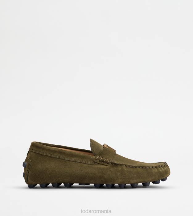t bubble gommino atemporal din piele intoarsa bărbați Tod's 080D717 verde/gri