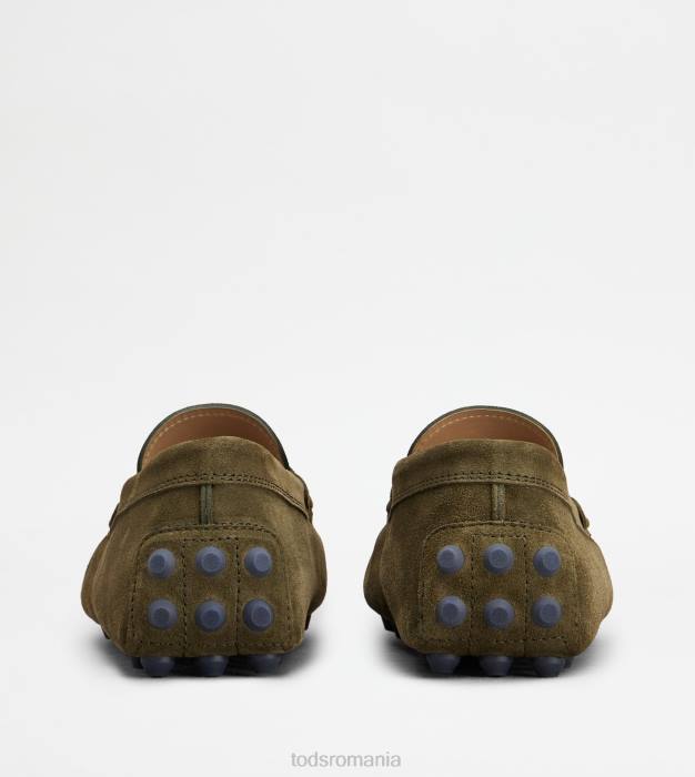 t bubble gommino atemporal din piele intoarsa bărbați Tod's 080D717 verde/gri