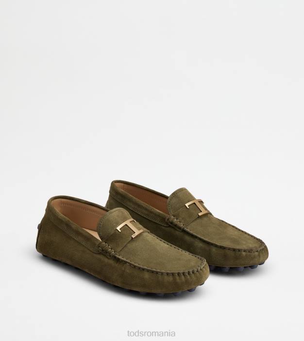 t bubble gommino atemporal din piele intoarsa bărbați Tod's 080D717 verde/gri
