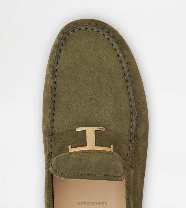 t bubble gommino atemporal din piele intoarsa bărbați Tod's 080D717 verde/gri