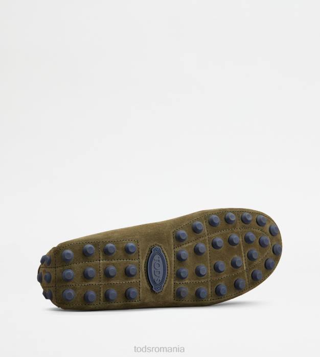 t bubble gommino atemporal din piele intoarsa bărbați Tod's 080D717 verde/gri