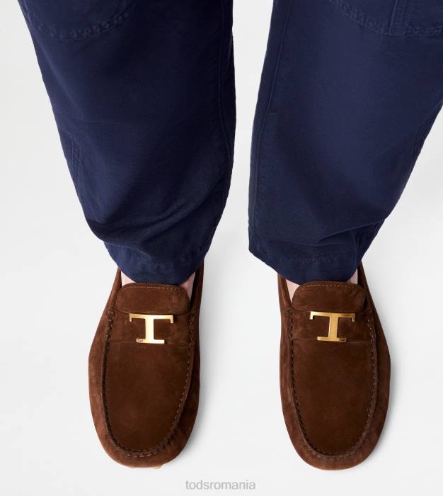 t bubble gommino atemporal din piele intoarsa bărbați Tod's 080D718 maro/bej