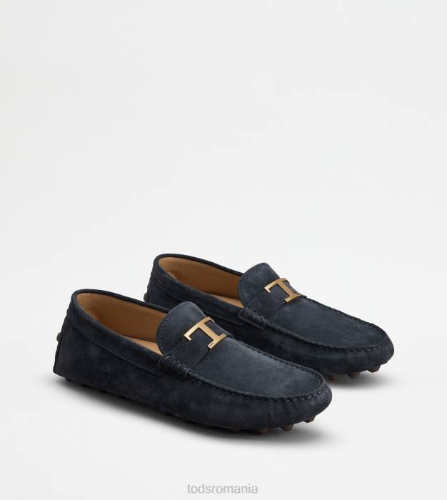 t bubble gommino atemporal din piele intoarsa bărbați Tod's 080D719 albastru/maro