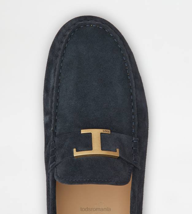 t bubble gommino atemporal din piele intoarsa bărbați Tod's 080D719 albastru/maro