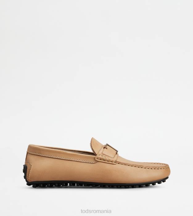 t pantofi de conducere gommino city atemporal din piele bărbați Tod's 080D750 bej