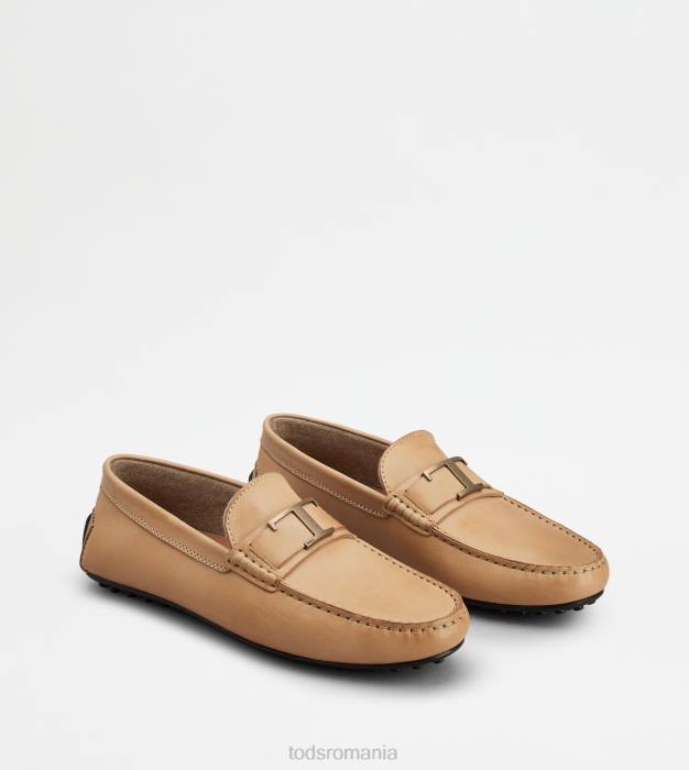 t pantofi de conducere gommino city atemporal din piele bărbați Tod's 080D750 bej