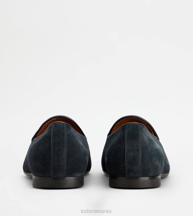 mocasini cu ciucuri din piele intoarsa bărbați Tod's 080D663 albastru