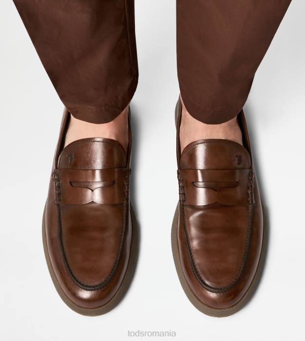 mocasini din piele bărbați Tod's 080D652 maro