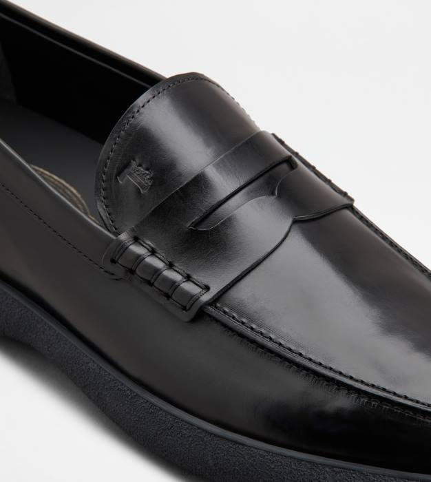mocasini din piele bărbați Tod's 080D653 negru