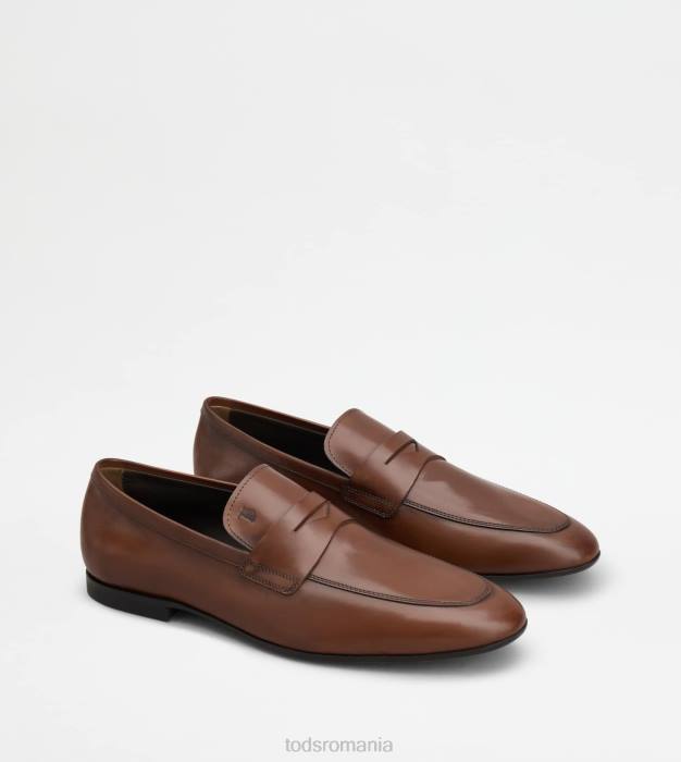 mocasini din piele bărbați Tod's 080D657 maro