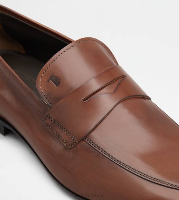mocasini din piele bărbați Tod's 080D657 maro