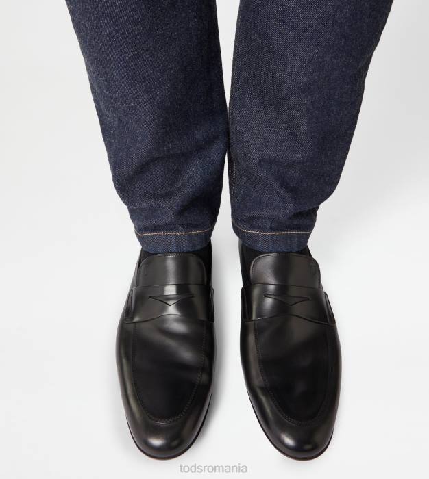 mocasini din piele bărbați Tod's 080D659 negru