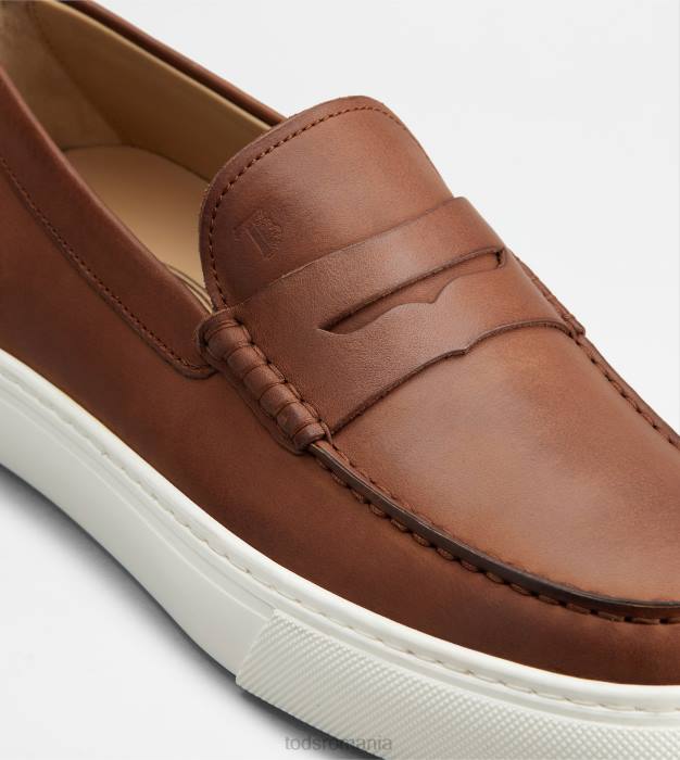 mocasini din piele bărbați Tod's 080D660 maro