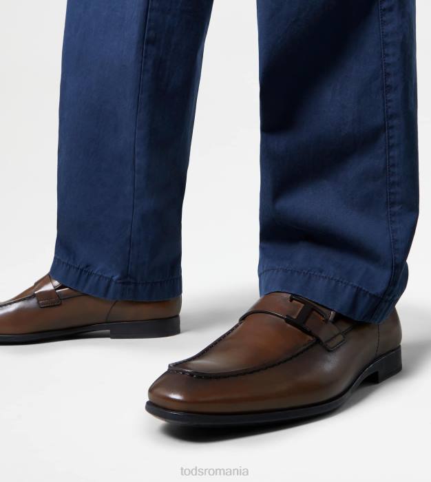 mocasini din piele bărbați Tod's 080D666 maro