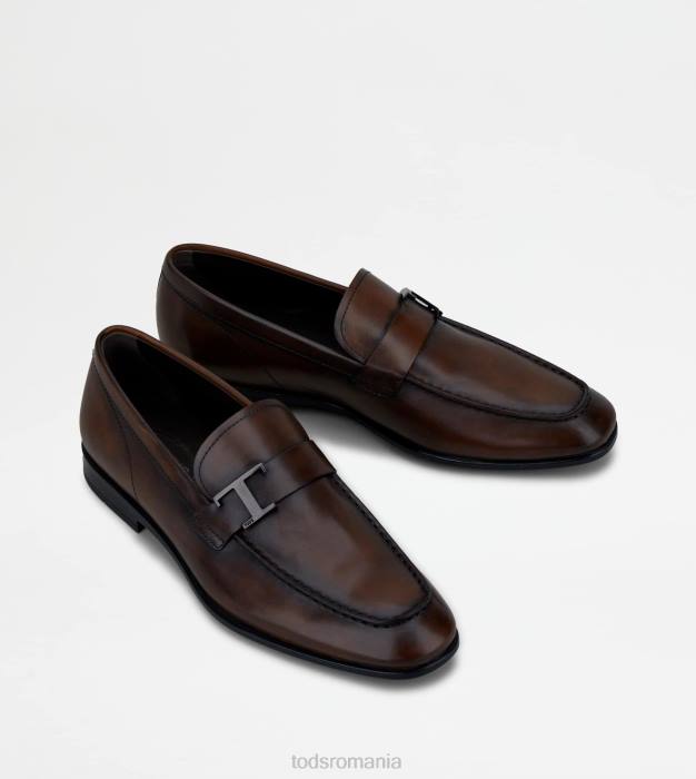 mocasini din piele bărbați Tod's 080D666 maro