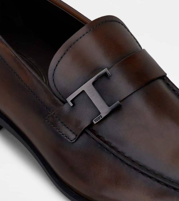mocasini din piele bărbați Tod's 080D666 maro